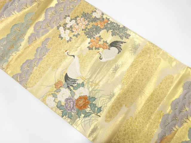 日本屏風絵織出し袋帯